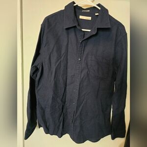 Hawker Rye Slim Fit Navy Button-Up Shirt